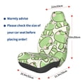 thumbnail image 3 of Balery Cute Frog Funda de Asiento para Auto con Diseño - Cubierta Frontal Suave y Transpirable con Protector Antideslizante- 1 Unidad, 3 of 5