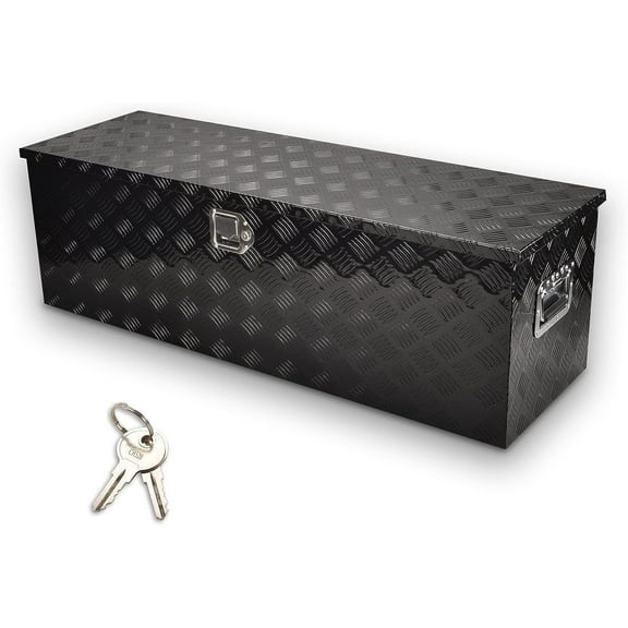 FGJQEFG 48 Inch Aluminum Underbody Toolbox Truck Bed Tool Box Trailer Storage w/lock 48x15x15 Inch