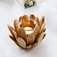 thumbnail image 3 of Portavelas de Madera con Forma de Flor, Candelabro de Pilar de Madera, Portavelas de Flores para Té, Adorno de Madera, Decoración de , Candelabro Retro, 3 of 5