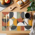 thumbnail image 2 of Mid Century Geometric Placemats Set of 4 Abstract Modern Retro Place Mats Table Mats Kitchen Dining Home Outdoor Party Table Decoration, 2 of 9