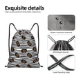 thumbnail image 4 of Saiise Haloween Pumpkins Pattern Sports Drawstring Backpack - String Swim Gym Bag with Wet Proof Pocket for Women&Men-Small, 4 of 6