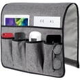 thumbnail image 1 of Sofa Armrest Organizer 6 Pockets Non Slip Couch Caddy Magazine Remote Holder (grey ), 1 of 9
