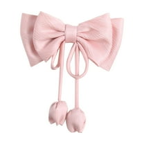 DefiDgd Bow Curtain Tiebacks,Bowknot Decorative Curtain Strap,for Home Bedroom Offices Dining Rooms Wedding Party Decoration(Pink)