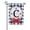 Letter C, variant on America Forever Patriotic Monogram Letter A Garden Flag, 12.5 x 18 inch Double Sided, Buffalo Plaid Initial Flag with Stars and Bow, 4th of July Summer Outdoor Yard Decor