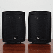 Dual LU53PB 5.25 3-Way Indoor Outdoor Speakers Pair | Weather-Resistant | Black
