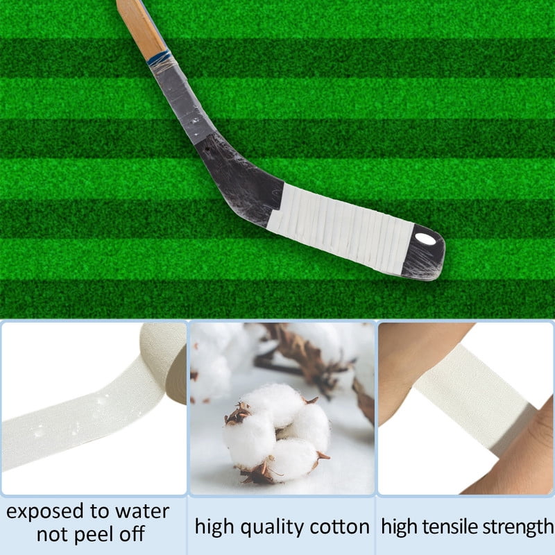 Fukushima Multipurpose Lacrosse Tape Set - 1 Inch and 1/2 Inch, Non Pre-Cut, 30ft Adhesive Tape for Lacrosse Sticks, Shin Pads, Golf Baseball Bats - Ideal Sports Gear and Gift Equipment(White, 12pcs)