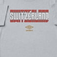 thumbnail image 2 of Umbro Men's Switzerland Stacked Soccer T Shirt (Grey Heather, S-XXXL), 2 of 4