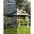 thumbnail image 3 of 11x11 Pop Up Canopy Tent, Outdoor Canopy with Netting, Outdoor Gazebo, with 4 Sand Bags, Mosquito Netting & Height Adjustable, for Backyard & Patio Furniture, 3 of 8