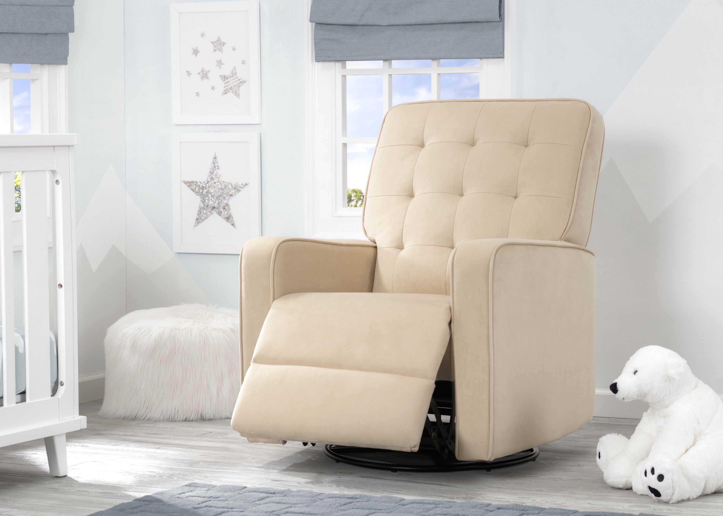 delta gavin nursery swivel glider recliner