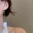 thumbnail image 2 of Long Tree Leaf Dangle Drop Earrings for Women Gold-Toned Link Chain Tassel Leaves Dangling Statement Earring Dainty Fish Hook Fashion Holiday Party Jewelry, 2 of 6