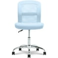 thumbnail image 4 of Serta Essentials Armless Task Chair, Faux Leather and Mesh, Blue, 4 of 8