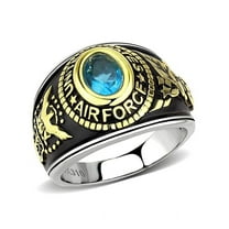 Untamed Pack Air Force Ring Two-Tone, Black, Polished Stainless Steel or Gold Plating