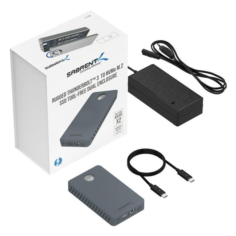 Tool-Free USB Type-C Dual Docking Station for PCIe NVMe M.2 SSDs - Sabrent