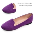 thumbnail image 3 of Zapatos planos SAILING LU para mujer, piel vegana, color morado, talla 6.5, 3 of 7