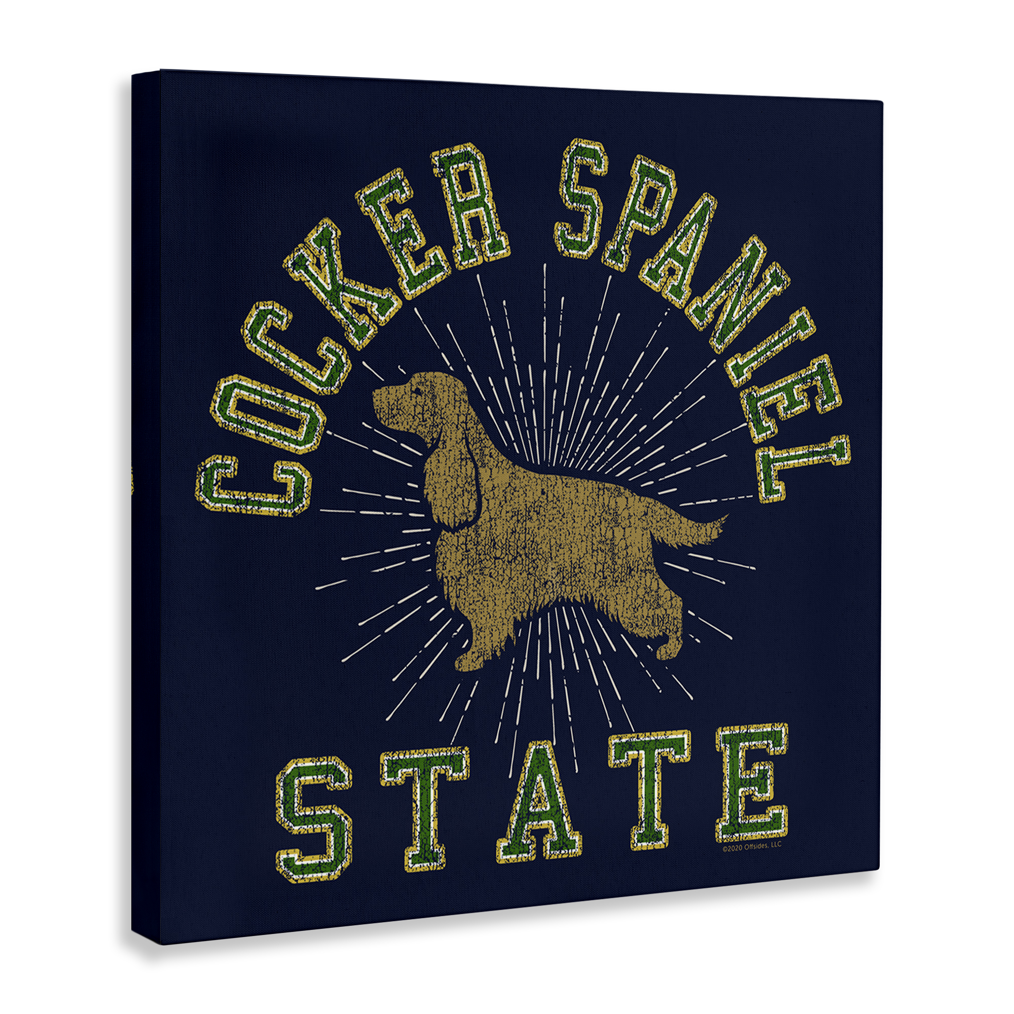 Stupell Industries Cocker Spaniel State Novelty & Humor Painting Wrapped Canvas Art Print Wall Art, 24 x 24