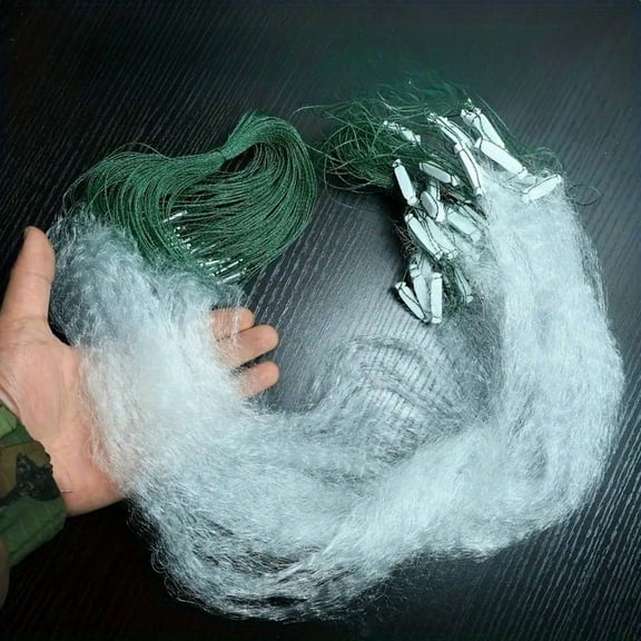 1 Piece White, Durable PA Material, Fine Mesh Nylon Fishing Net for Carp and Catfish