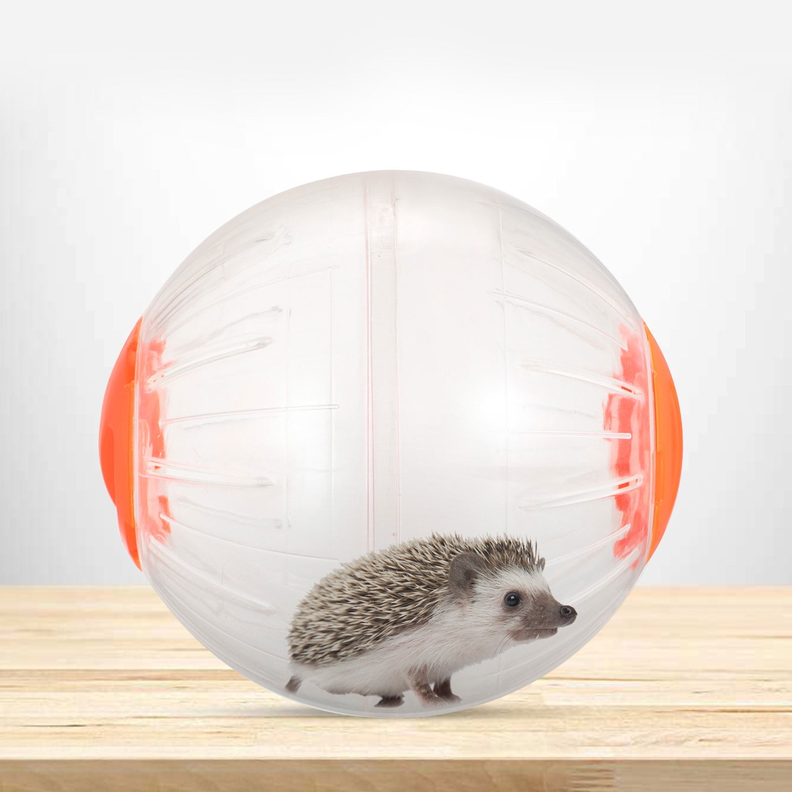 RENACLIPY 2Pcs Transparent Hamster Sports Running Balls with Vibrant Orange Color for Small Animals