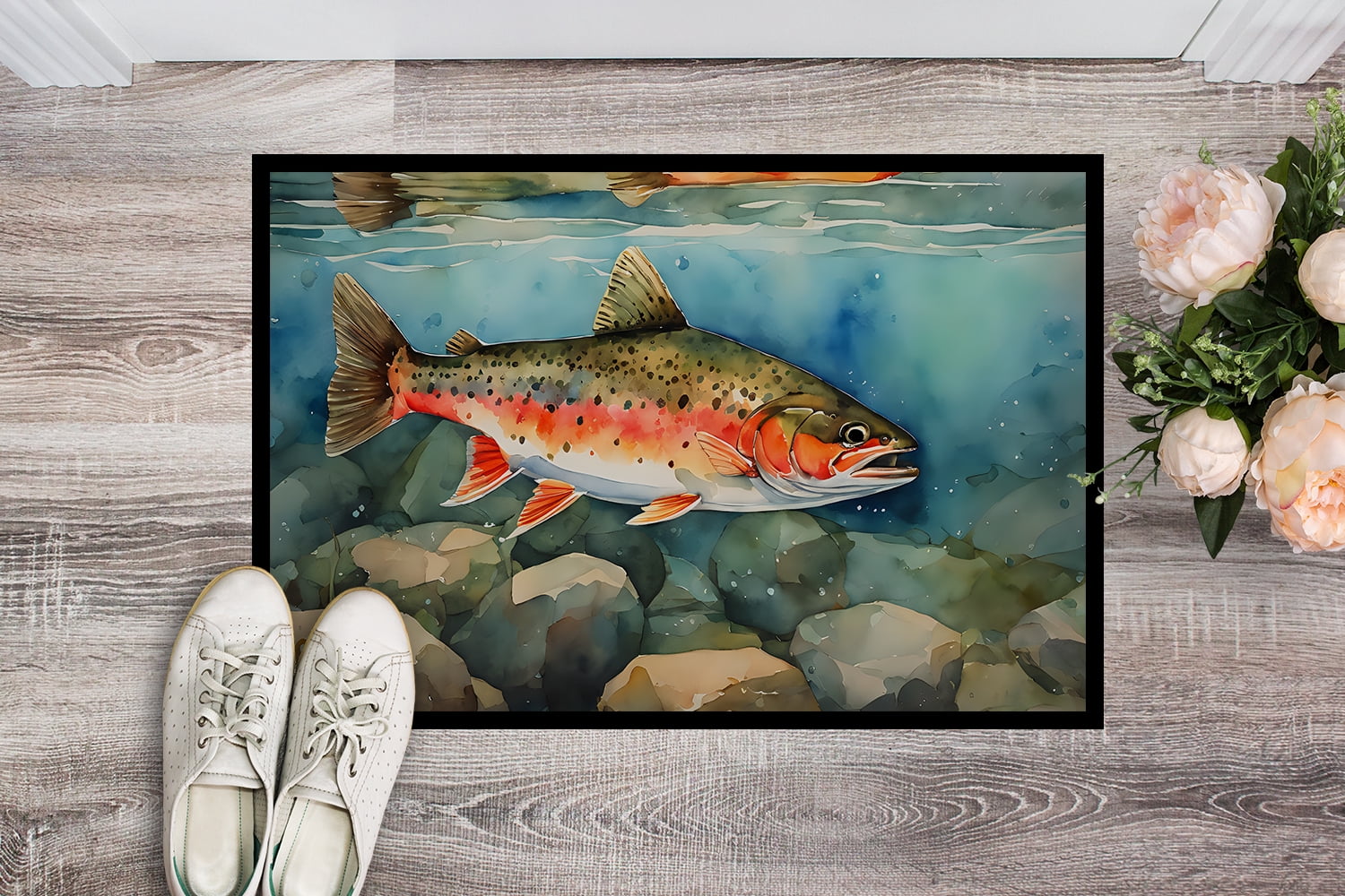 Carolines Treasures DAC2774MAT 0.15 x 18 x 27 in. Brook Trout Doormat