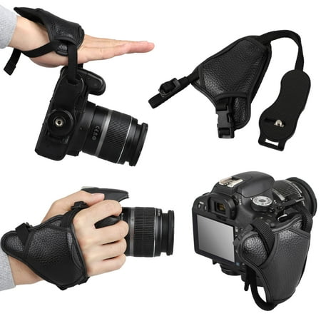Grip Strap Pad EEEkit Premium Alternative Leather Padded Secure Grip Strap for Canon EOS, Nikon, Sony, Olympus, Pentax & Panasonic SLR/ DSLR & Mirrorless Cameras ()