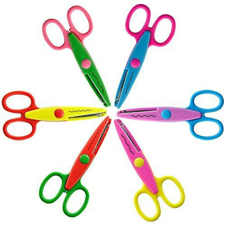  UCEC Craft Scissors Decorative Edge, 6 Pack Extended Crafting  Scissors, Pattern Scissors with Different Designs on Blades, Fun Scissors  for Kids, Teachers, Crafts, Scrapbooking, DIY Photos, Album : Arts, Crafts 