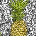 thumbnail image 4 of Coolnut Pineapple On Abstract Wave Bath Shower Curtain Liners 72"x72", Polyester Waterproof Bath Curtains with Hooks for Bathroom Decoration, 4 of 5