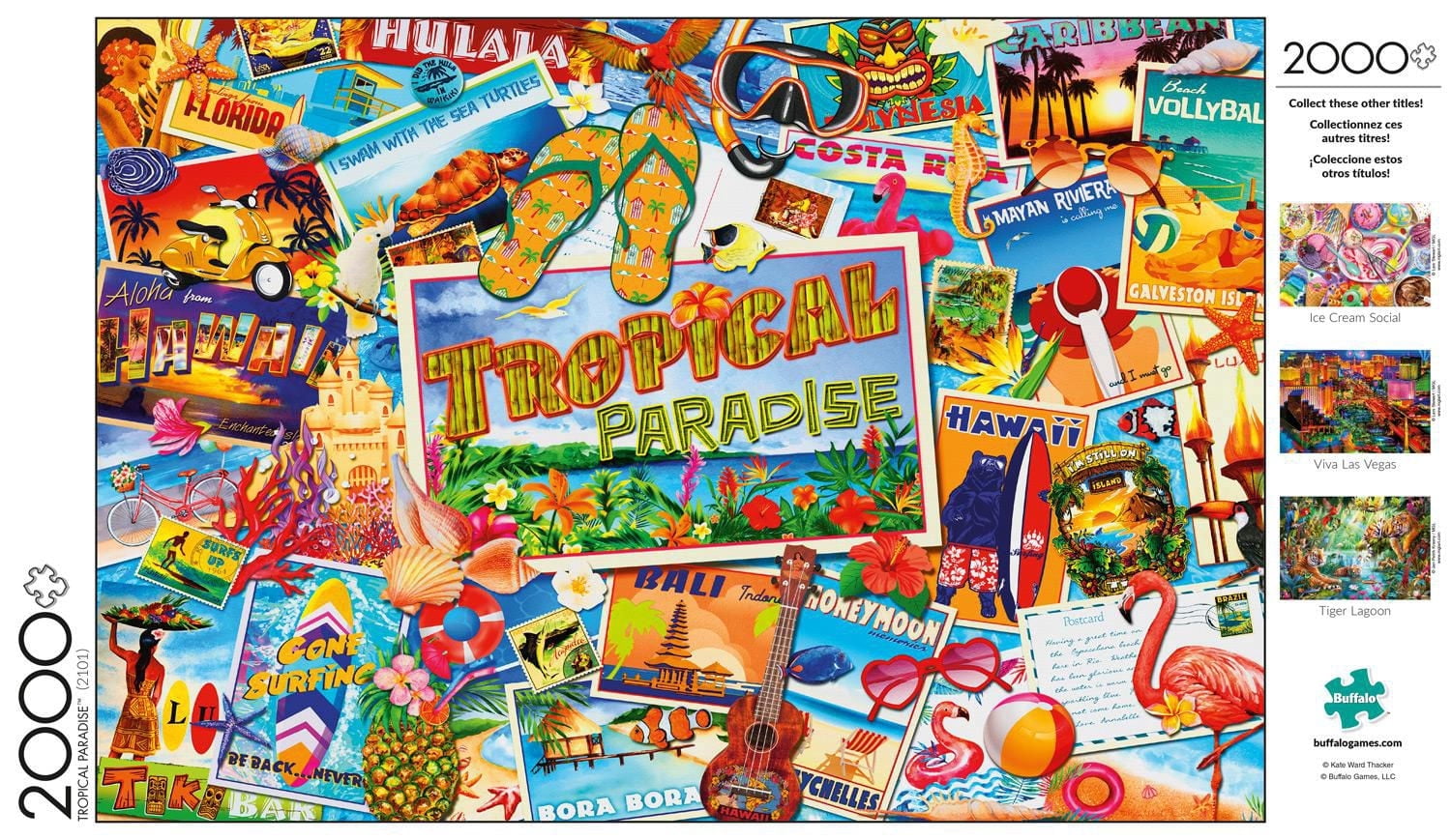 Buffalo Games Two Thousand Piece Collection Tropical Paradise 2000 Piece Jigsaw Puzzle