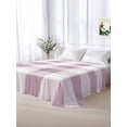 thumbnail image 5 of Pink Plaid Queen Size Flat Sheet, Wrinkleproof & Fadeproof Cooling Flat Bed Sheet Only, Spring Summer Farmhouse Buffalo Checkered Breathable Soft Bedding Top Sheets 90 x 102 Inches, 5 of 8