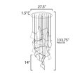 thumbnail image 3 of E24877-133BGM-ET2 Lighting-Rinkle - 490W 14 LED Pendant-15.75 Inches Tall and 27.5 Inches Wide, 3 of 5