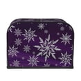 thumbnail image 2 of Honeii Snowflake Gradient Purple Print 4 slice Toaster Cover, Two Slice Toaster Dust-proof Cover For Kitchen Small Appliance and Fingerprint Protection, 2 of 7