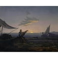 thumbnail image 3 of Carl Gustav Carus 24x20 Black Modern Framed Museum Art Print Titled - Moon Rising Over the Sea (1827), 3 of 5