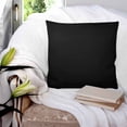 thumbnail image 3 of 16x16 Pillow Covers Set of 2, Black Throw Pillow Covers Decorative Couch Cushion Case, Solid Color Farmhouse Black Microfiber Square Pillowcases for Bedroom Car Living Room, 3 of 7
