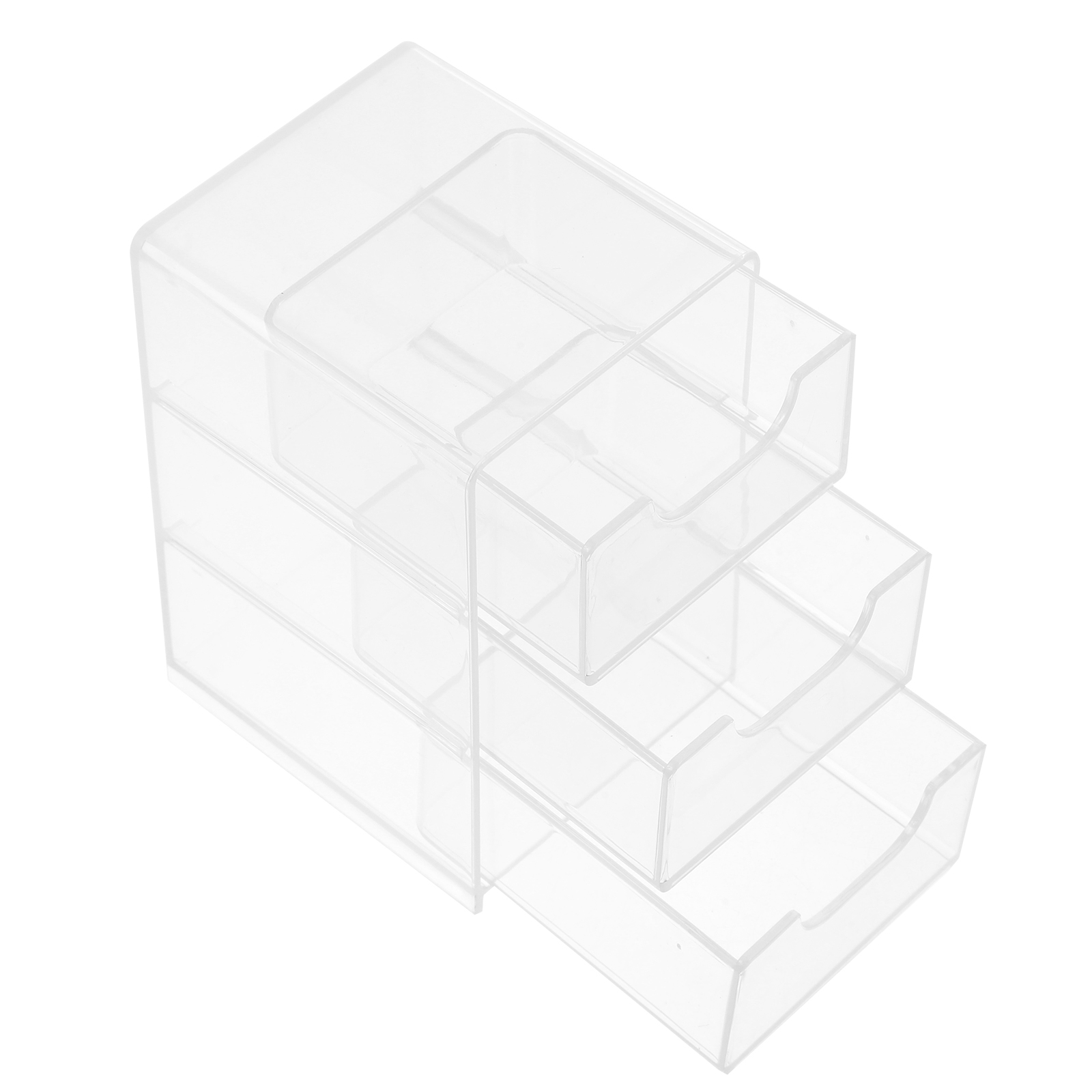 OUNONA Desktop Drawer Box Acrylic Drawer Case For Tabletop Countertop Drawer Organizer Box