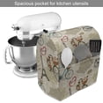 thumbnail image 2 of Romantic Stand Mixer Cover, Newspaper Vintage Retro with Paris Lettering in Hearts Art Print, Kitchen Appliance Organizer Bag Cover with Pockets, 5 Quarts, White Black, by Ambesonne, 2 of 4