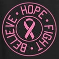 thumbnail image 6 of Wild Bobby Breast Cancer Awareness Believe Hope Fight Front and Back Women Tee, Black, Small, 6 of 6