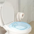 thumbnail image 4 of Elderly Toilet Seat Basin Woman Sitz Bath with Drain Holes Durable 39x39x12cm Anti Slip Avoid Squats for Standard Toilets and Commode Chair Blue, 4 of 7