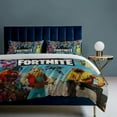 thumbnail image 7 of Fortnite Bedding Sets Twin Queen King Size Game Printed Bed Set 3Pcs Duvet Cover Bedroom Decor for Boys Girls Adult Gift 1Comforter+2 Pillowcases, 7 of 7