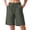 Army Green a2, variant on Bermuda Shorts for Women Knee Length Elastic Waist Drawstring Wide Leg Shorts Classic Fit Summer Casual Beach Shorts with Pockets