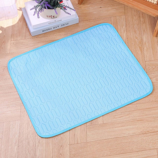 Alfombrilla de verano de seda de hielo para perros y gatos, 30x40 cm, alfombrilla refrescante para dormir, alfombrilla lavable para sofá de mascotas para clima cálido