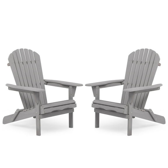 Wood Lounge Patio Chair for Garden Outdoor Wooden Folding Adirondack Chair Set of 2 Solid Wood Lounge Patio Chair