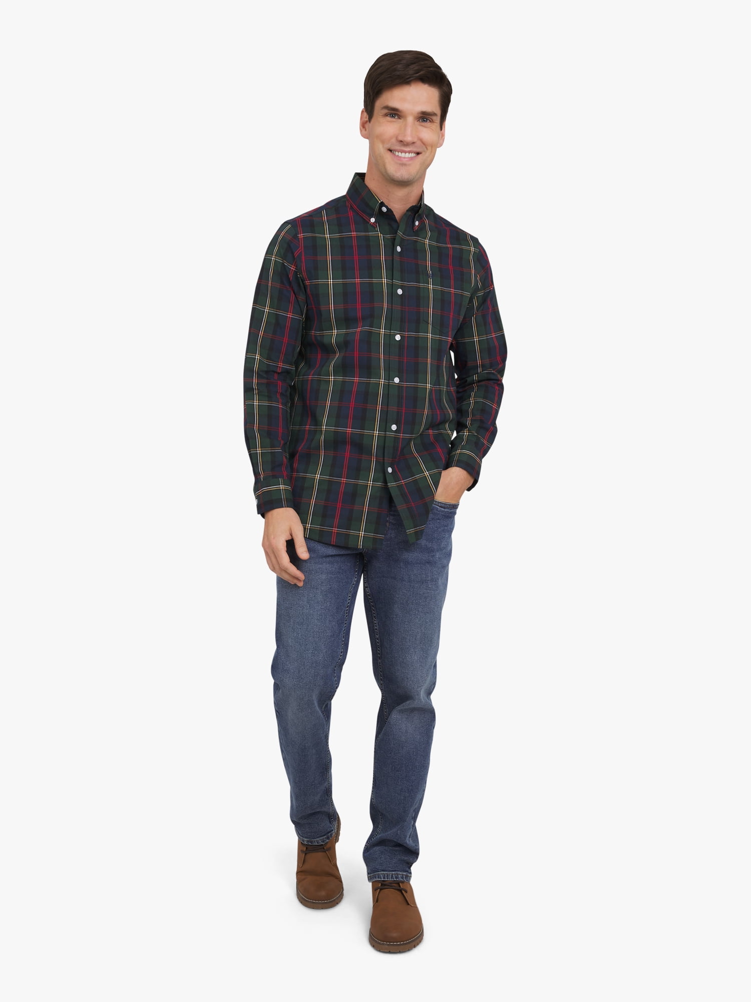 Chaps Men's & Big Men's CVC Woven Shirt, Sizes S-3XL
