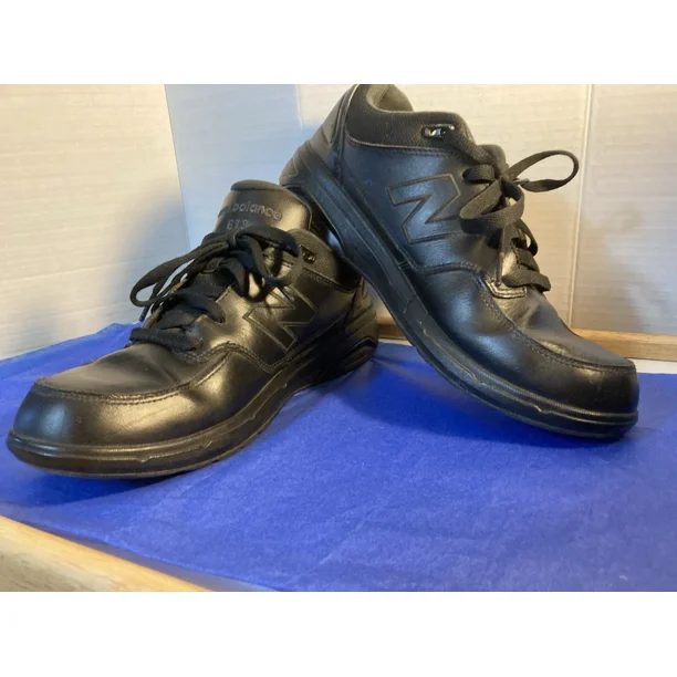New Balance 813 Sneakers Mens 10 D Black Leather Lace Up Walking Comfort Shoes