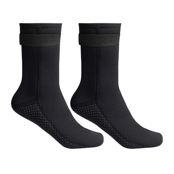 Pitycbo 3 mm neoprene diving socks, beach boots, shoes, water socks, men and women, surf Black Size Xs 35 to 37