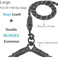 thumbnail image 2 of Dual Dog Leash - 360° Swivel, No Tangle Walking Leash with Shock Absorbing Bungee for Two Dogs, 2 of 7