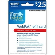 Family Mobile WebPak Refill Card, $25