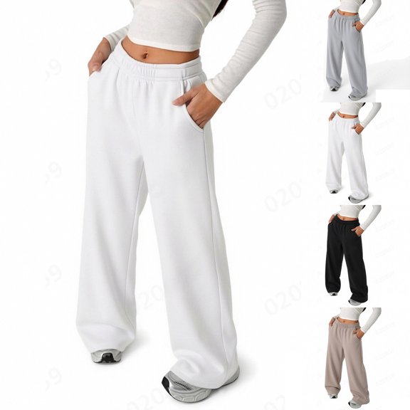 Shadoumai Girls Casual Pants Long Trousers Soft Elastic Waistband Breathable Material Children Bottoms For School Play Outdoor Daily Wear,Girl Uniform Pants 9-10 Years
