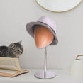 thumbnail image 6 of FITYLE Hat Display Stand Mannequin Head Model, Stainless Steel Base Hat Holder Display Hairpieces Display Holder for Home Barbershop Base, 6 of 10