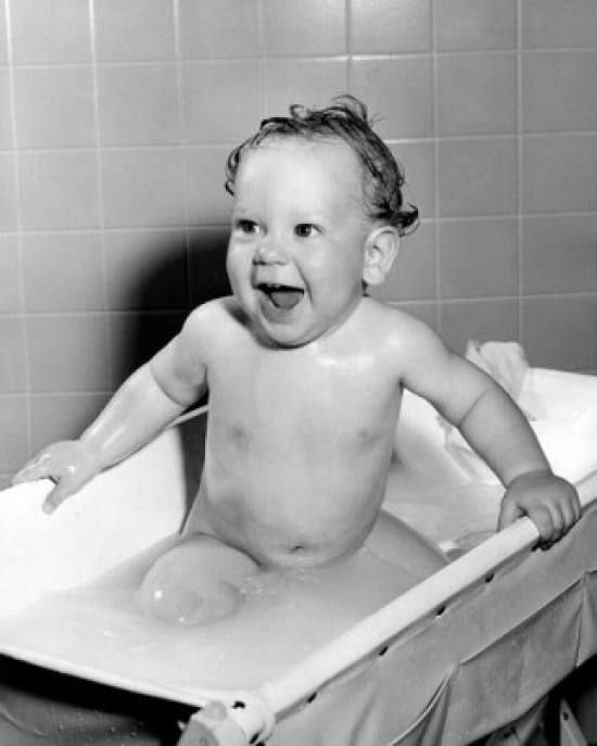 Baby In Bathtub Can
