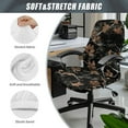 thumbnail image 6 of Renewold Camo Hunting Forest Black Home Office Chair Cover for Armrest Chairs Universal Stretchable Rotating Boss Chair Slipcover Chair Protector Cover for Office Chair, S, 6 of 7