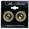 thumbnail image 2 of Mi Amore Dangle-Earrings Gold-Tone/Brown, 2 of 2