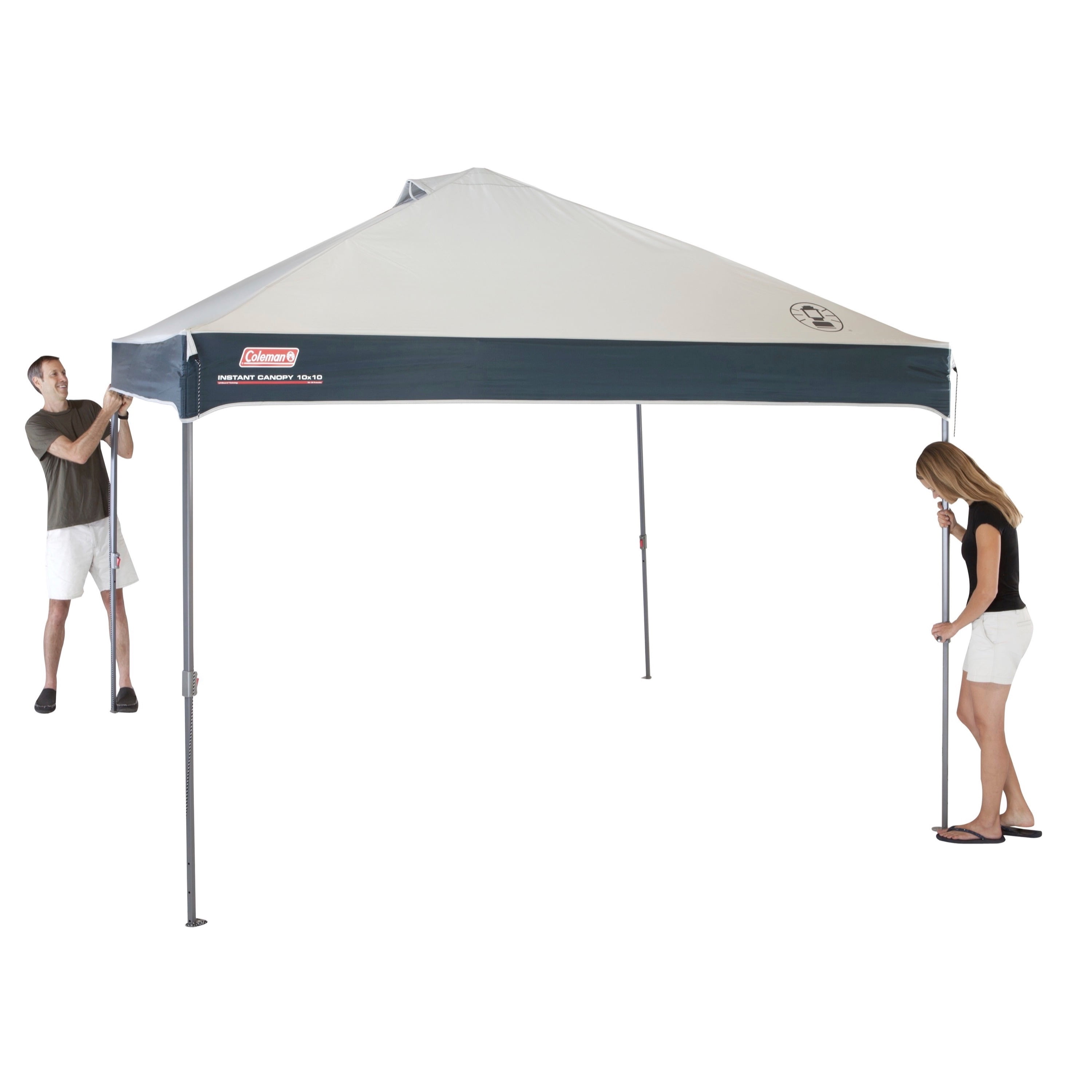 Coleman Instant Canopy Tent 10x10 Outdoor Use Sun Shade Camping Beach Gazebo 